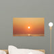 Geese Fly By Sunrise Over Irish Sea, Layton, County Meath, Ireland Wall Mural
