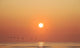 Geese Fly By Sunrise Over Irish Sea, Layton, County Meath, Ireland Wall Mural