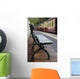 Bench On Train Platform Wall Mural