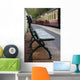 Bench On Train Platform Wall Mural