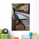 Bench On Train Platform Wall Mural