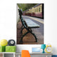 Bench On Train Platform Wall Mural