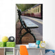 Bench On Train Platform Wall Mural