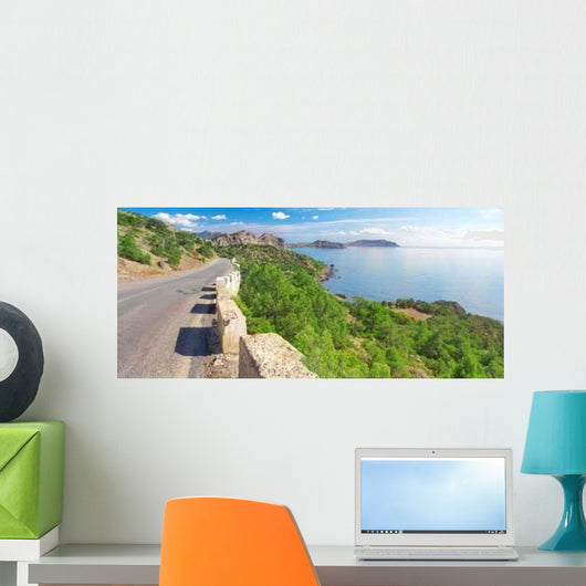 Winding Road with Mountain Wall Decal