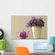 Teapot And Flowers In A Vase Wall Mural