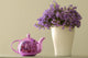 Teapot And Flowers In A Vase Wall Mural