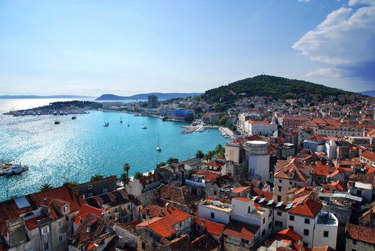 Croatia - Split Postcard of city and Marjan Hill Wall Mural