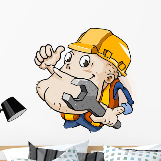 Mechanic man Wall Decal