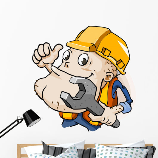 Mechanic man Wall Decal