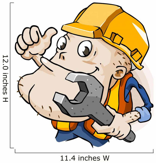 Mechanic man Wall Decal