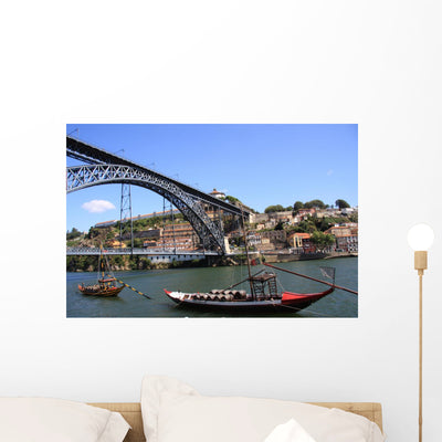 Pont D Luis Porto Wall Mural shown on a wall