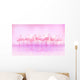 Flock of caribbean flamingos Wall Mural