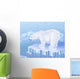 Polar bear standing on an ice floe Wall Mural