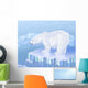 Polar bear standing on an ice floe Wall Mural