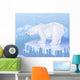 Polar bear standing on an ice floe Wall Mural