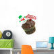 Christmas Chocolate Cupcake with Wall Decal