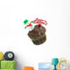 Christmas Chocolate Cupcake with Wall Decal