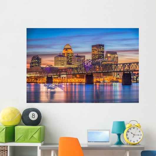 Louisville Kentucky USA Skyline Night Wall Decal