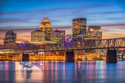 Louisville Kentucky USA Skyline Night Wall Decal