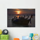 Boats At Sunset, Krabi, Thailand Wall Mural