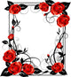 Frame with roses Wall Decal