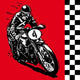 moto motocycle retro vintage classic vector illustration Wall Mural