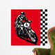 moto motocycle retro vintage classic vector illustration Wall Mural