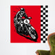 moto motocycle retro vintage classic vector illustration Wall Mural