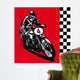 moto motocycle retro vintage classic vector illustration Wall Mural