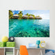 bungalows green lagoon Wall Mural