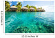 bungalows green lagoon Wall Mural