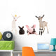 Funny Farm Animals Together Wall Decal Sticker Set