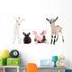 Funny Farm Animals Together Wall Decal Sticker Set