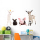 Funny Farm Animals Together Wall Decal Sticker Set