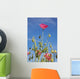 Red Flower Against Blue Sky Wall Mural