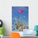 Red Flower Against Blue Sky Wall Mural