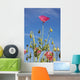 Red Flower Against Blue Sky Wall Mural