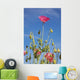 Red Flower Against Blue Sky Wall Mural