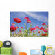 Red Flowers Against Blue Sky Wall Mural