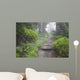 Foggy Forest Path Wall Mural