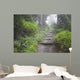 Foggy Forest Path Wall Mural