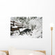 Snowy Pedestrian Bridge Through Forest Wall Mural