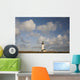 Lighthouse With Cloudy Backdrop Wall Mural