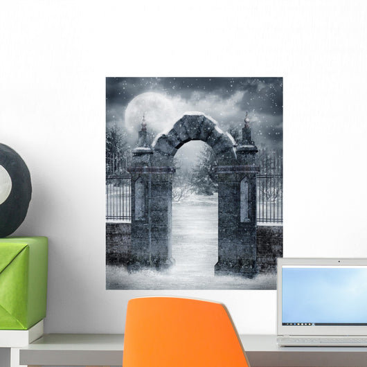 Winter Gothic Scenery Wall Mural