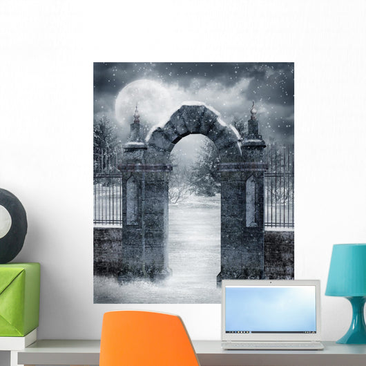 Winter Gothic Scenery Wall Mural
