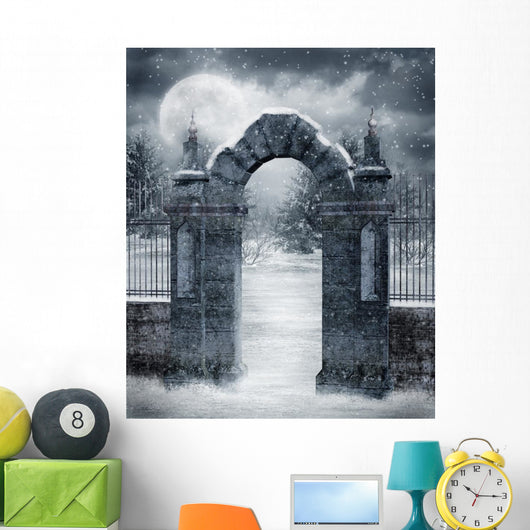 Winter Gothic Scenery Wall Mural
