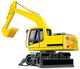 Yellow Construction Excavator Wall Decal