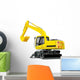 Yellow Construction Excavator Wall Decal