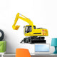 Yellow Construction Excavator Wall Decal