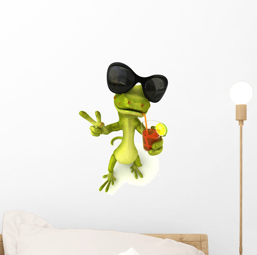 Lizard Vacation Wall Decal